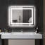 Miroir de salle de bain à DEL avec lumières, miroir à DEL rétroéclairé de 32 po x 24 po pour salle de bain, anti-buée, mémoire, température de couleur infinie, miroir de meuble-lavabo mural à intensité variable, horizontal / vertical