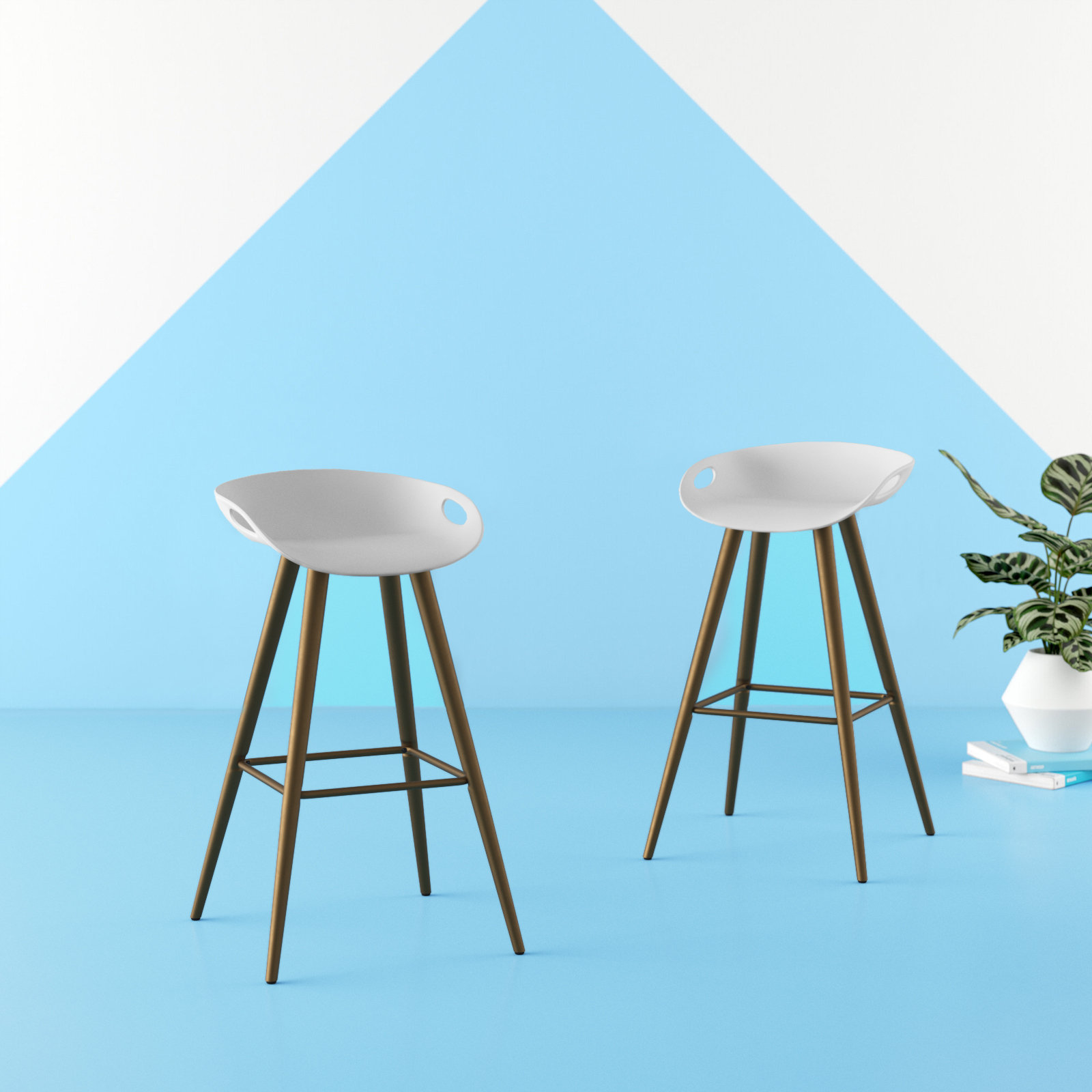 Tabouret de Bar Design Blanc KODY