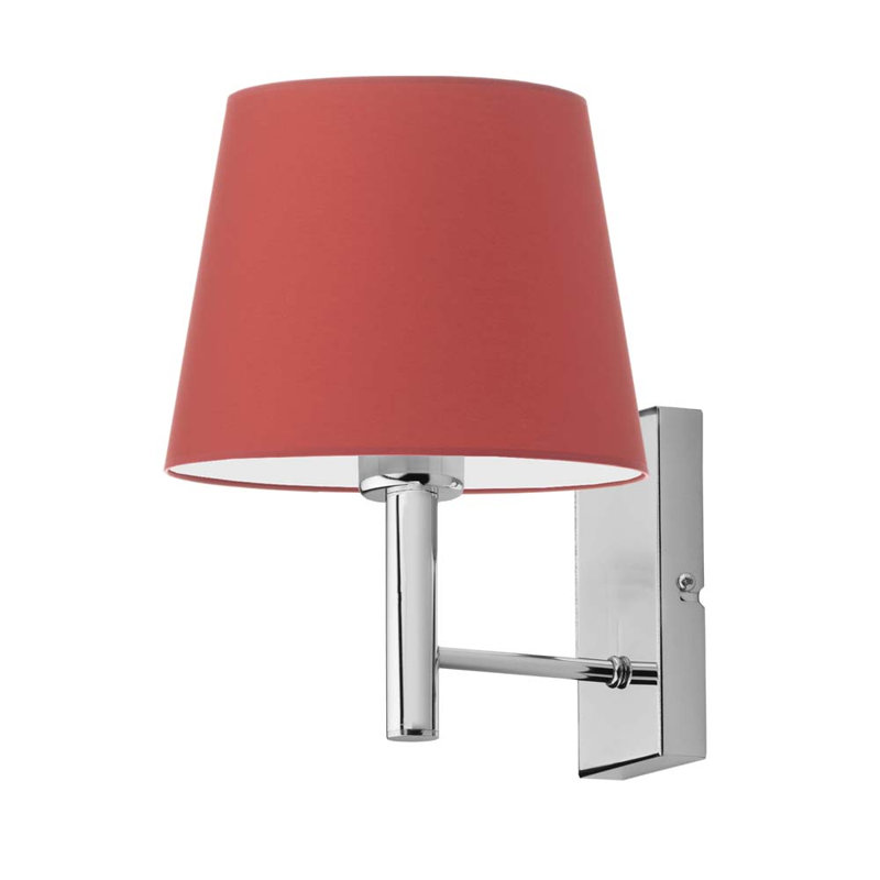 Axinia Armed Sconce, Chrome, Red