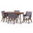 4 - Person Rubberwood Solid Wood Dining Set
