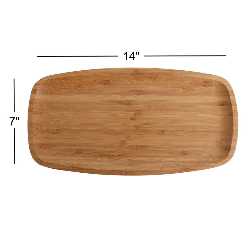 Reusable Bamboo Rectangular Dinner Plate