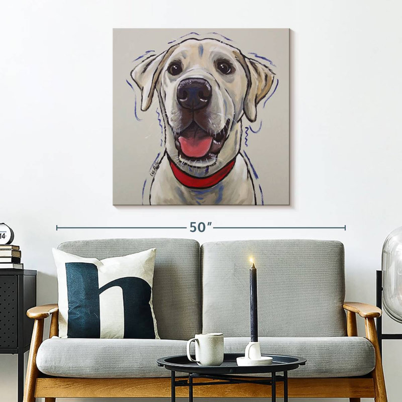 Crowle Yellow Lab Hank, 30" H x 30" W