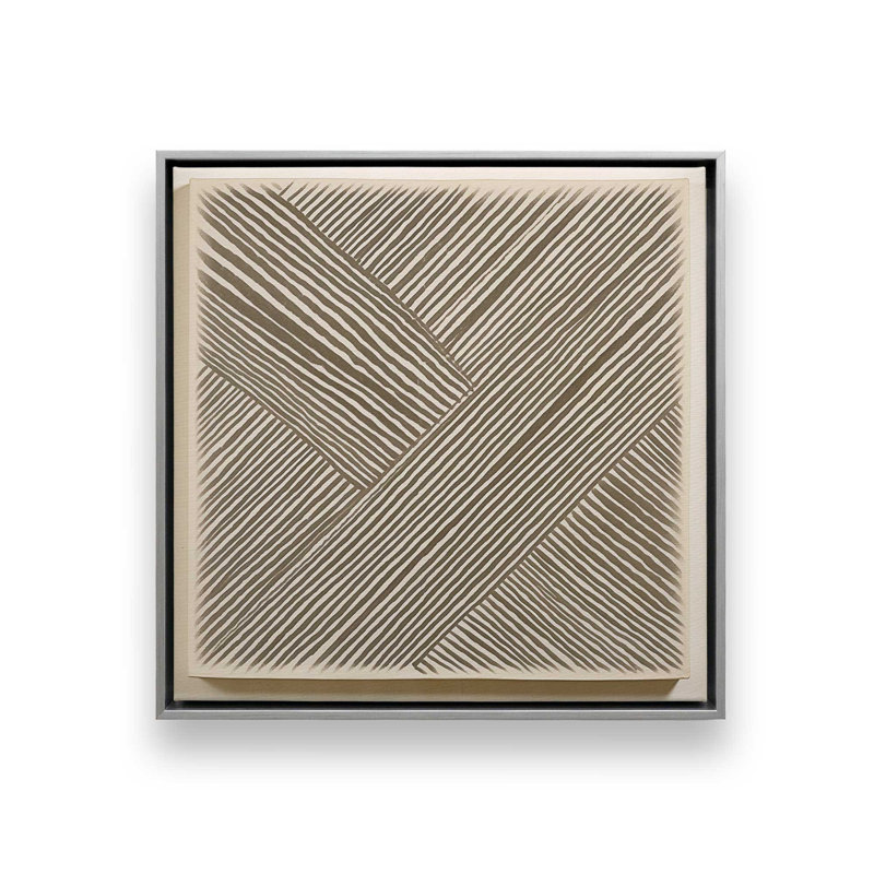 Impression sur toile Modern Modern Illusion III, H 12,75 po x l 12,75 po x P 1,75 po, Cadre flottant en chrome poli