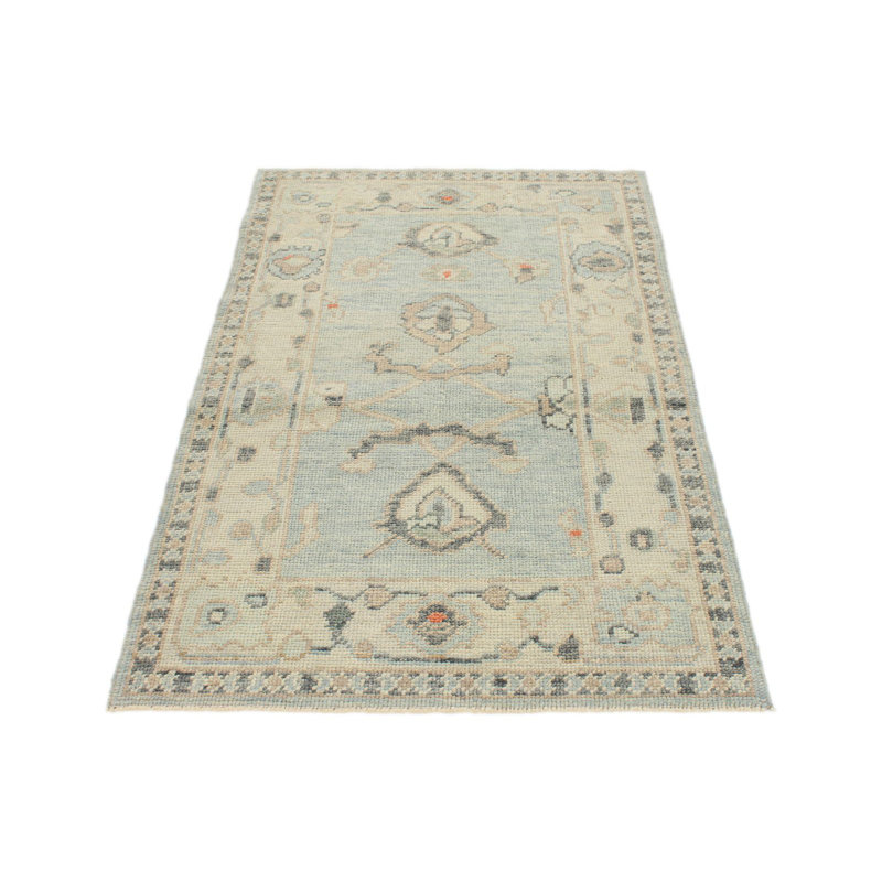 Tapis Oushak bleu 3x5