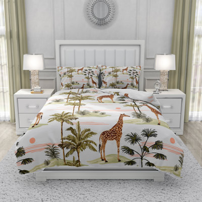 Polyester Animal Print Duvet Cover Set