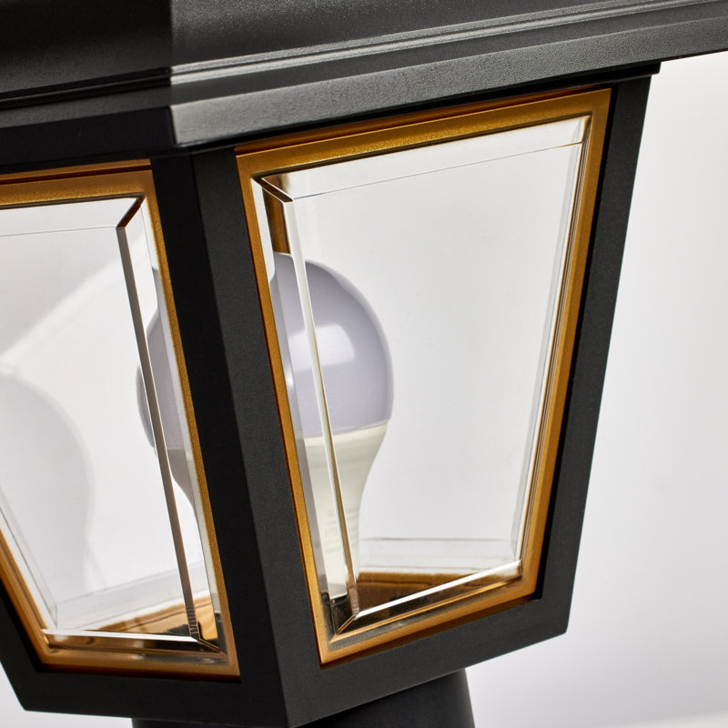 Tête de lanterne câblée à 1 lumière H 12,5 po Halliday, Noir