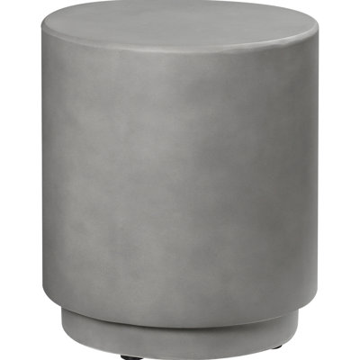 Concrete Accent Side Table With Finish, For Indoor Outdoor, Gray Table, Versatile And Lightweight & Outdoor