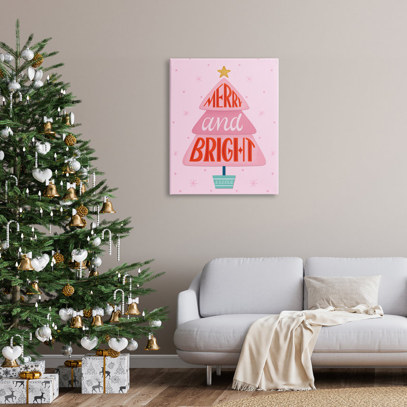 Merry & Bright, Toile tendue, H 40 po x l 30 po x P 1,5 po