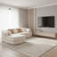 Ensemble de salon modulaire 2 pièces 106 po avec méridienne gauche et coussins, sans assemblage, passepoil contrastant-329487643-329487637