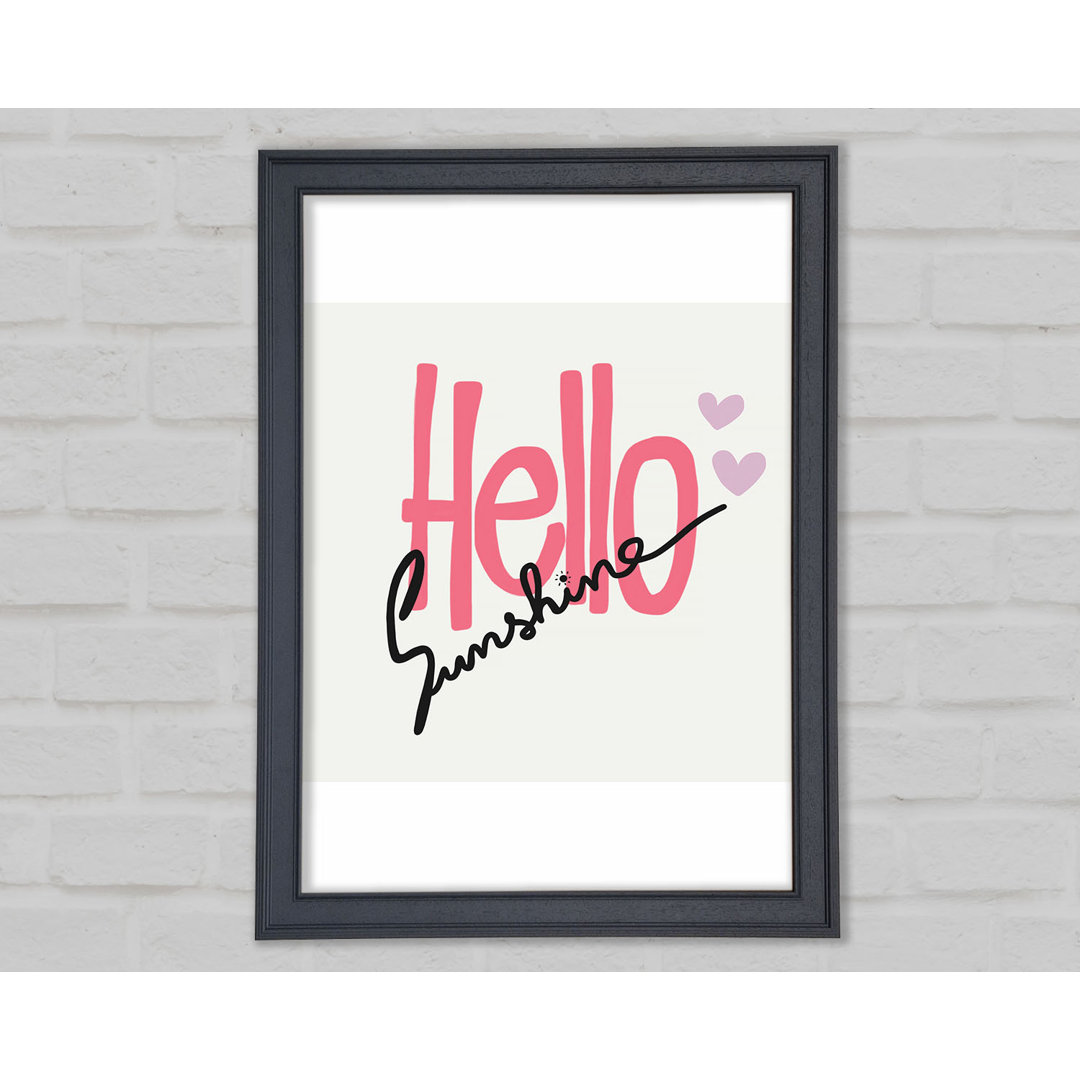 Hello Sunshine 1 - Einzelner Bilderrahmen Typografie