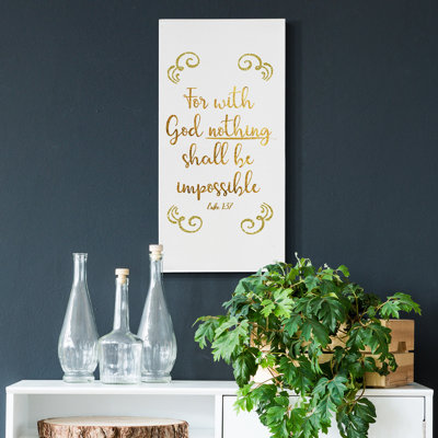 Luke 1/37 - Impression sur toile tendue