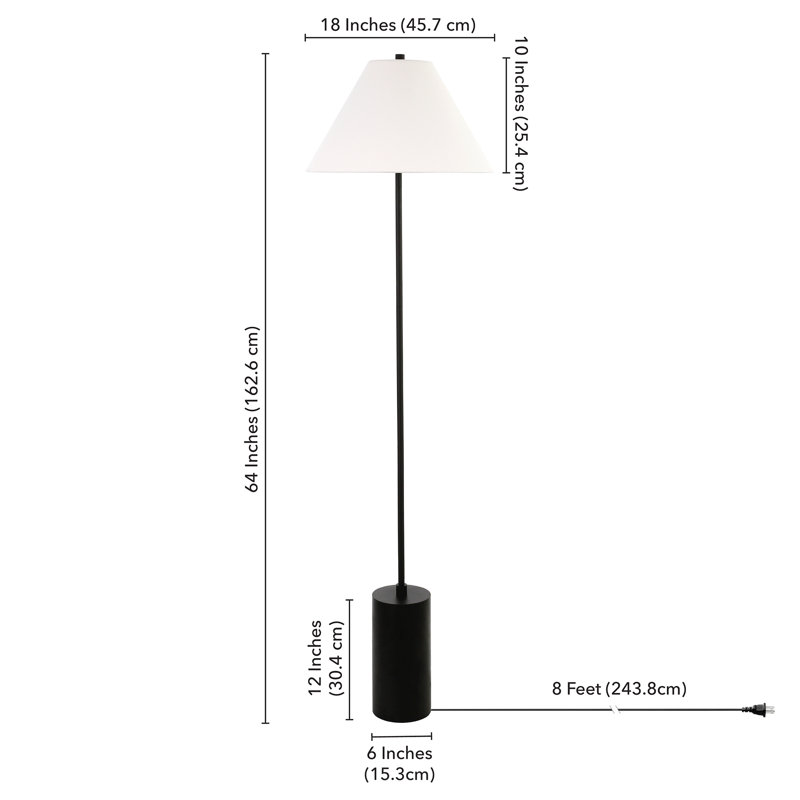Lampe sur pied 64 po Greenbury, Bronze noirci