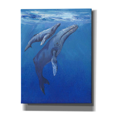 «Under Sea Whales I» par Tim O'toole, art mural sur toile