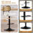 Adjustable Height 360° Swivel Bar Stools With Rattan Back-938254374