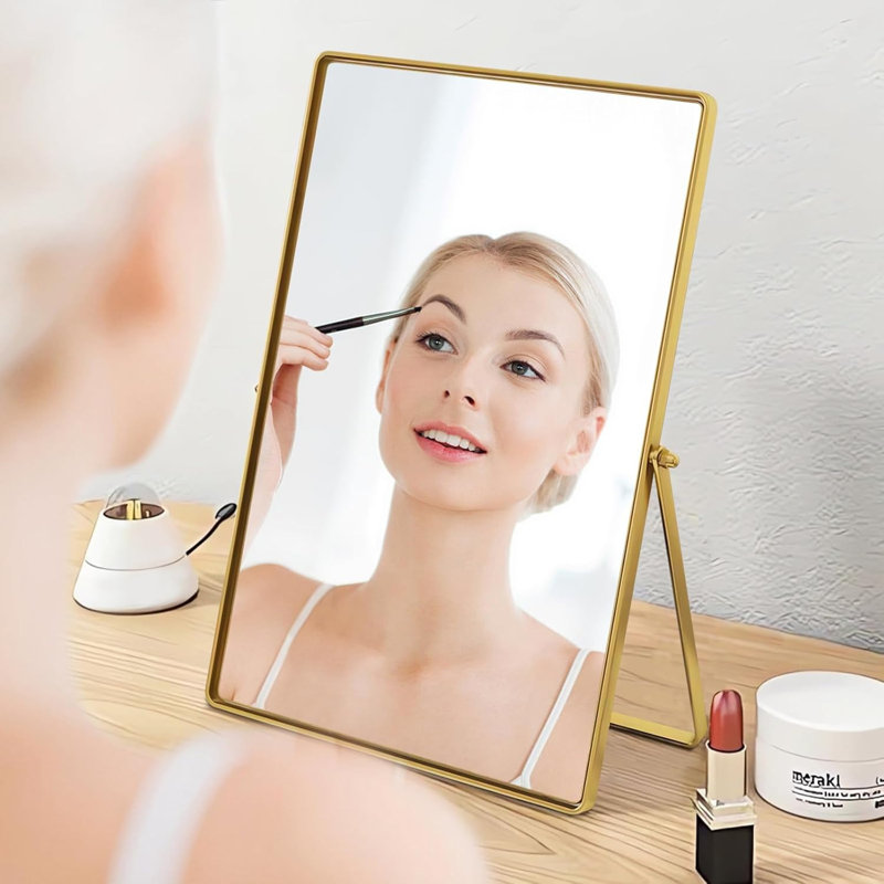 Miroir de maquillage rectangulaire 