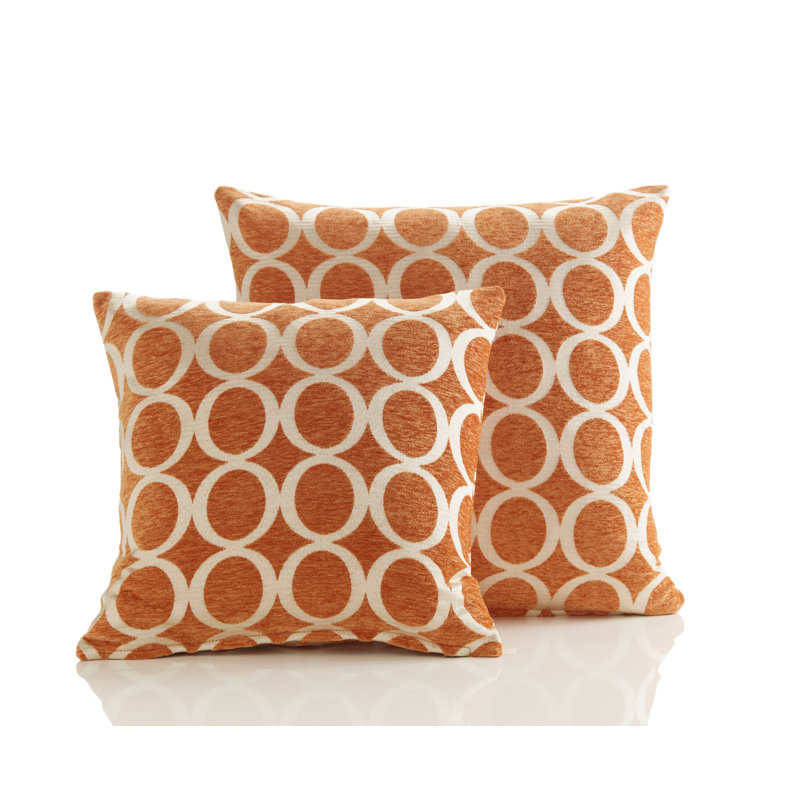 Broward Oh Cushion Cover, Orange, 55 x 55cm, Cushion Cover Only - No Insert