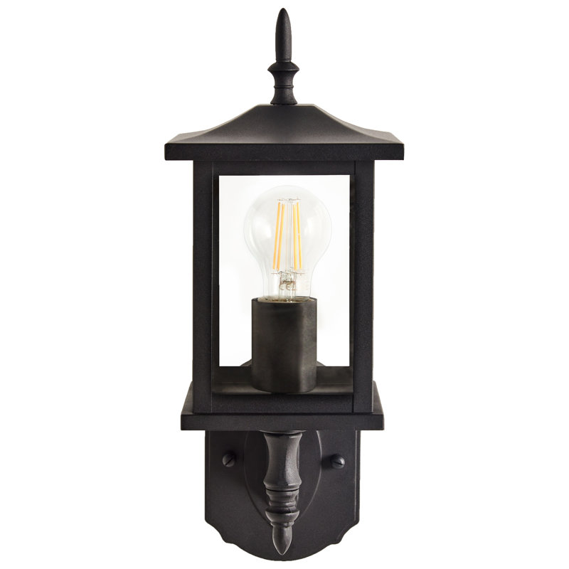 ANDAM Matte Black 19cm H Outdoor Wall Lantern