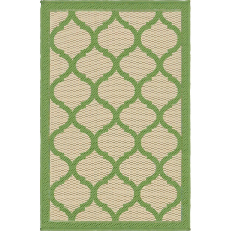 Tapis intérieur / extérieur beige Timmons, Rectangle 2 pi 2 po x 3 pi 1 po