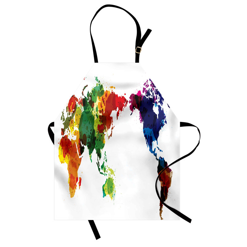 Multicolore East Urban Home, tablier coloré unisexe abstrait, taille adulte
