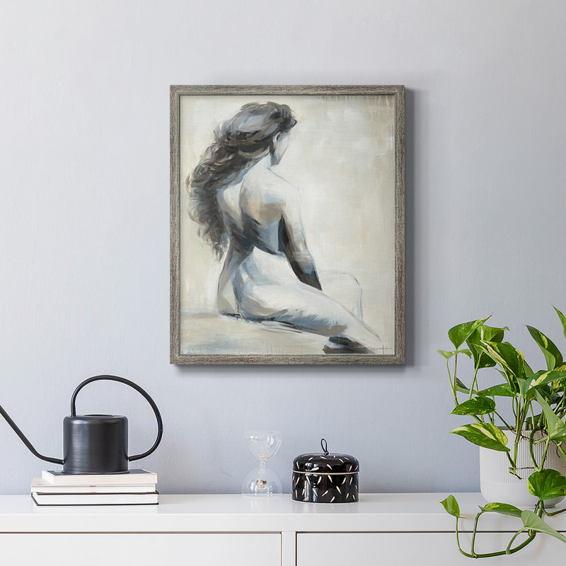 «Song on the Wind», toile encadrée de qualité supérieure - prête à être accrochée, Argent patiné, H 24 po x l 20 po