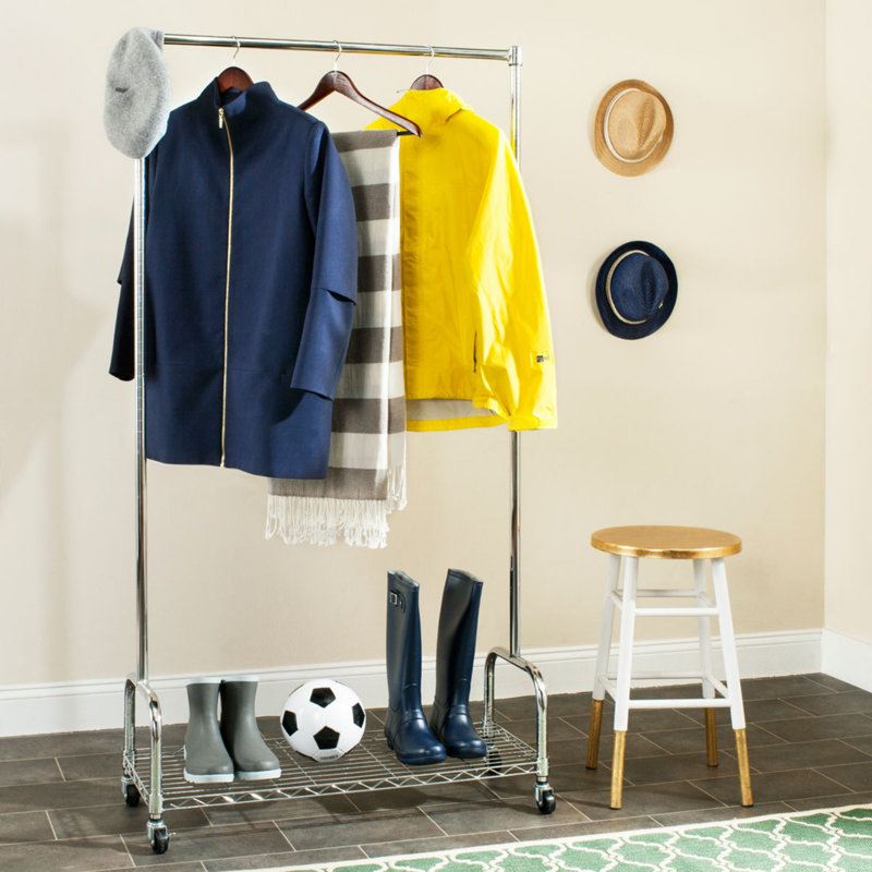 Ples 35.4'' Metal Rolling Clothing Rack