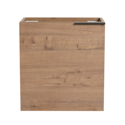 Armoire de salle de bain 18 po avec lavabo et porte en résine blanche - modèle de meuble-lavabo moderne