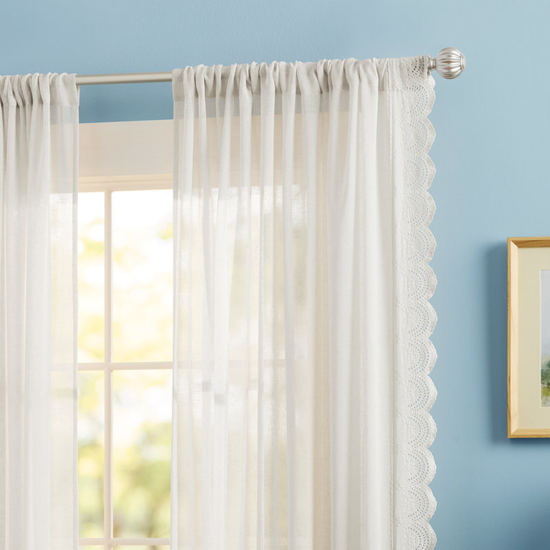 Paire de rideaux avec passe-tringle DRAPER James, White