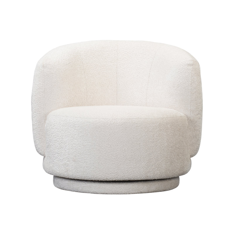 Brais Upholstered Swivel Barrel Chair