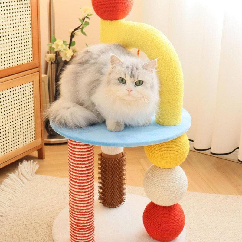 Simple Geometric Shapes Cat Scratching Post