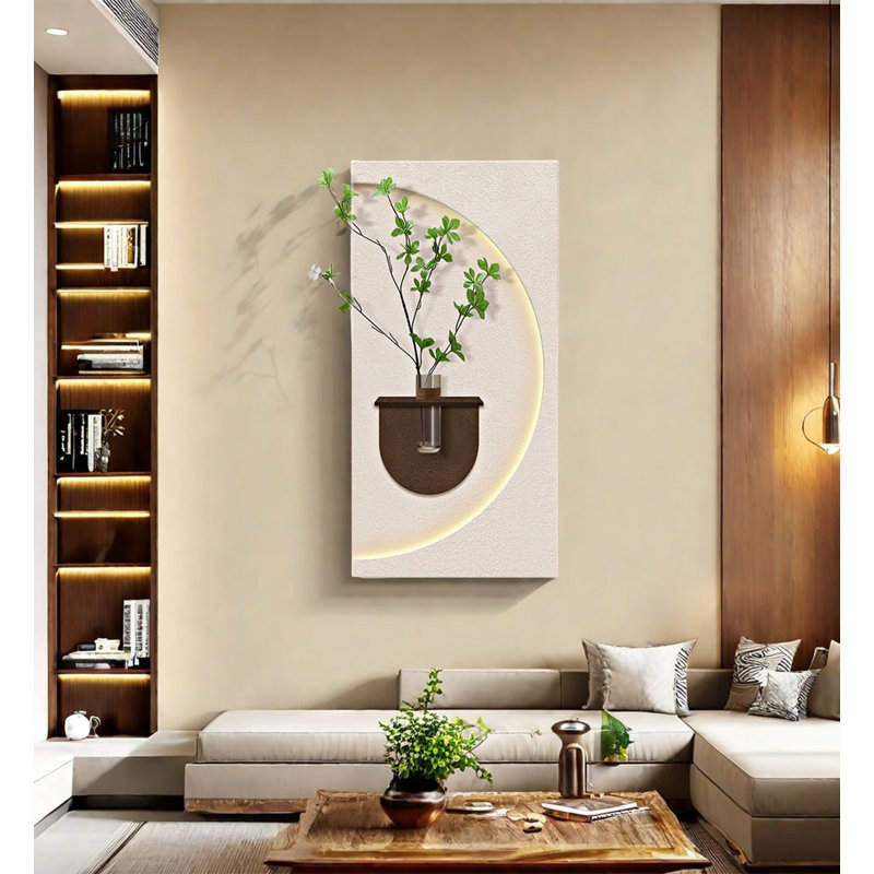 Décoration murale Wabi Sabi Greenery, H 47,24 po x l 23,62 po x P 0,39 po