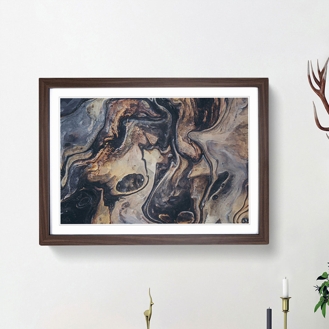 Remembering Yesterday in Abstract - Picture Frame Painting Print