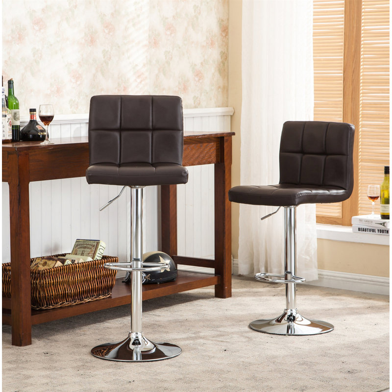 Ensemble de 2 tabourets de bar pivotants, tabouret de bar réglable pour le salon, la salle à manger, le bar et le bureau