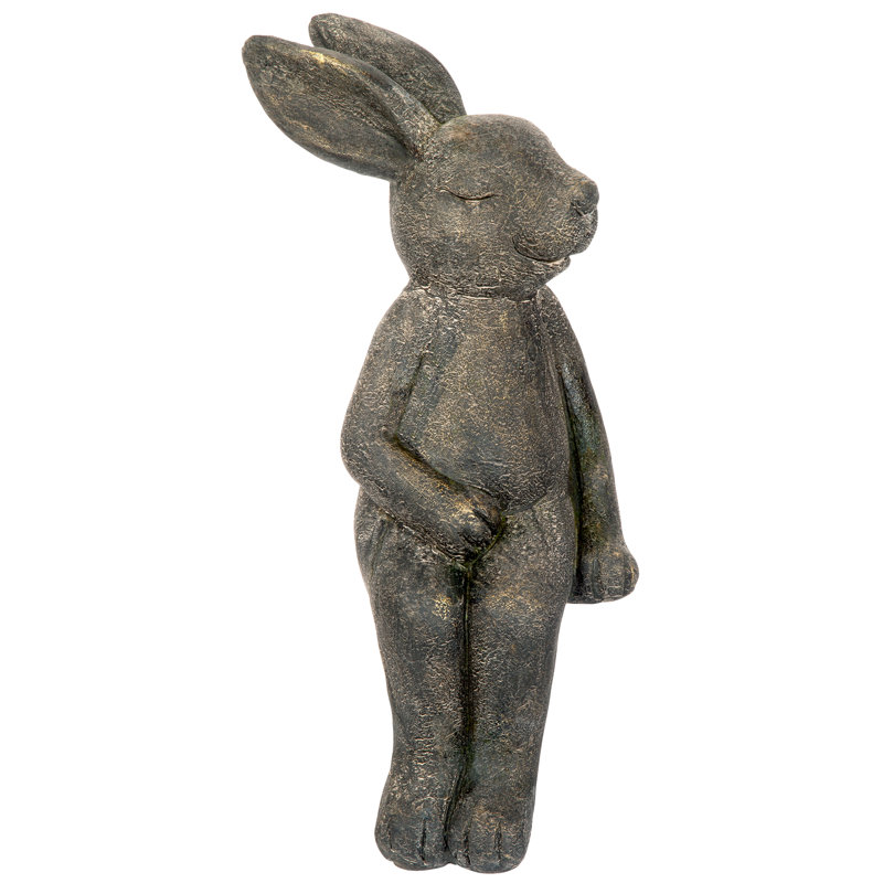 Statue lapin assis en lapin resida