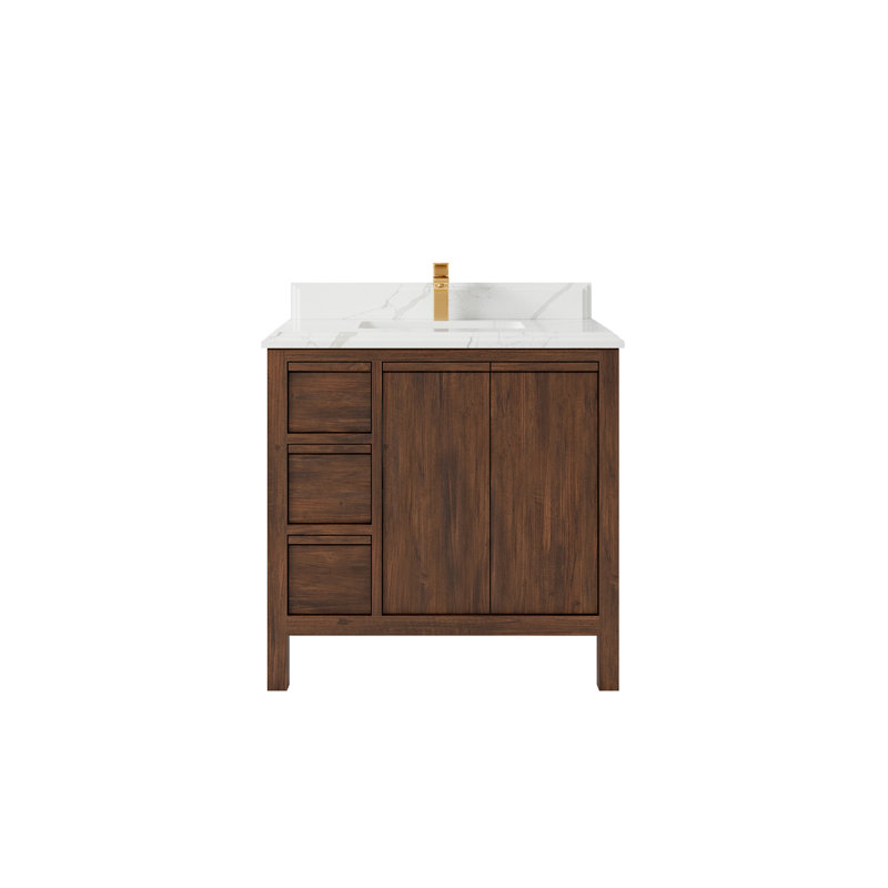 36'' Single Bathroom Vanity with Quartz Top