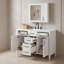 Meuble-lavabo autoportant contemporain avec comptoir en composite, tablettes réglables et portes à fermeture en douceur-1626300893