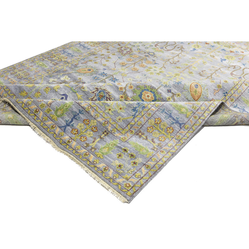 Tapis de couloir oriental Oushak Chobi, Rectangle 8 pi 9 po x 11 pi 10 po 