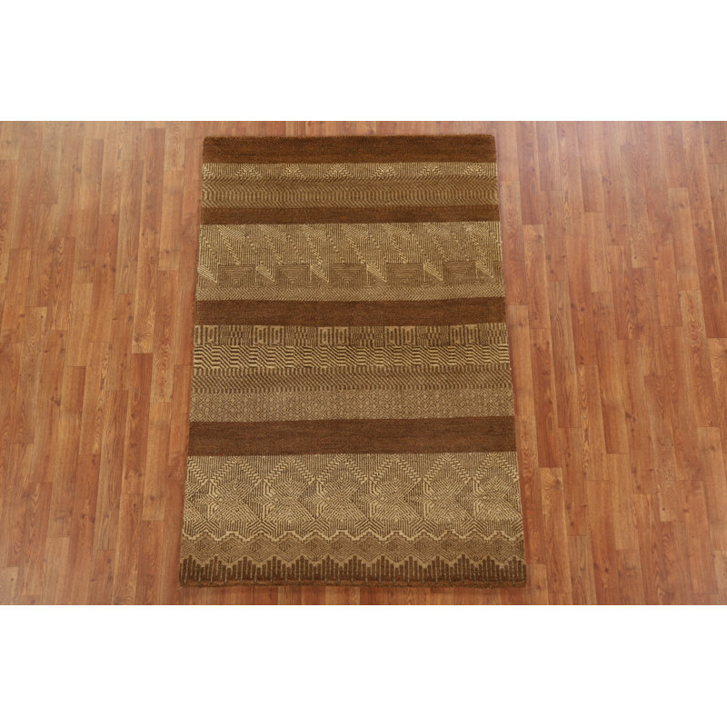 Tapis Gabbeh Kashkoli noué à la main 4 x 6