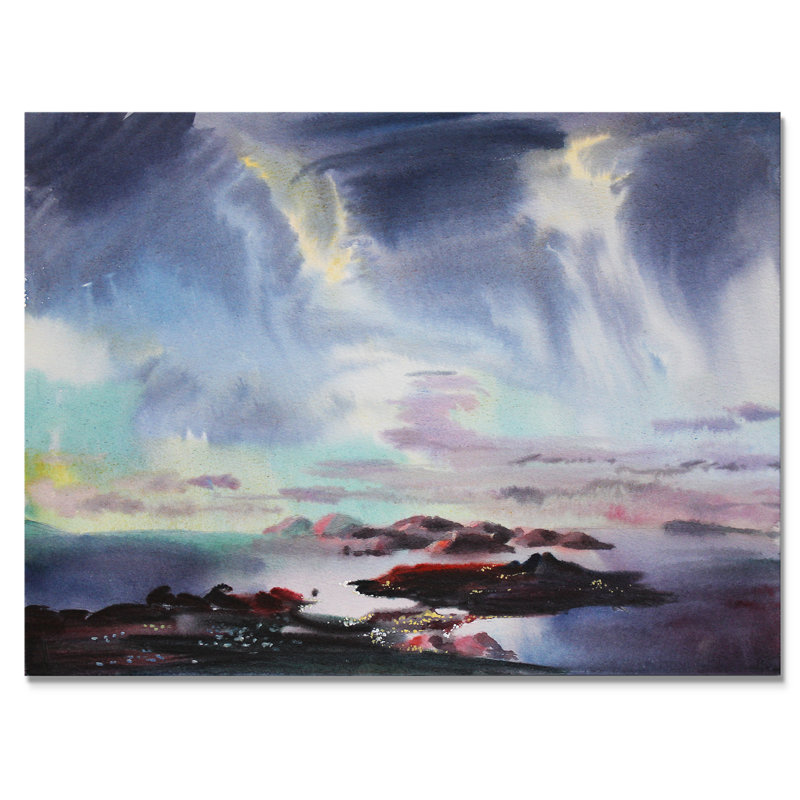 «Storm Clouds Over the Ocean», impression sur toile encadrée, H 8 po x l 12 po x P 1 po, Toile tendue