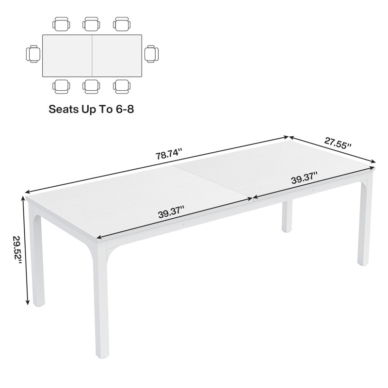 Table de réunion Devereau, Blanc