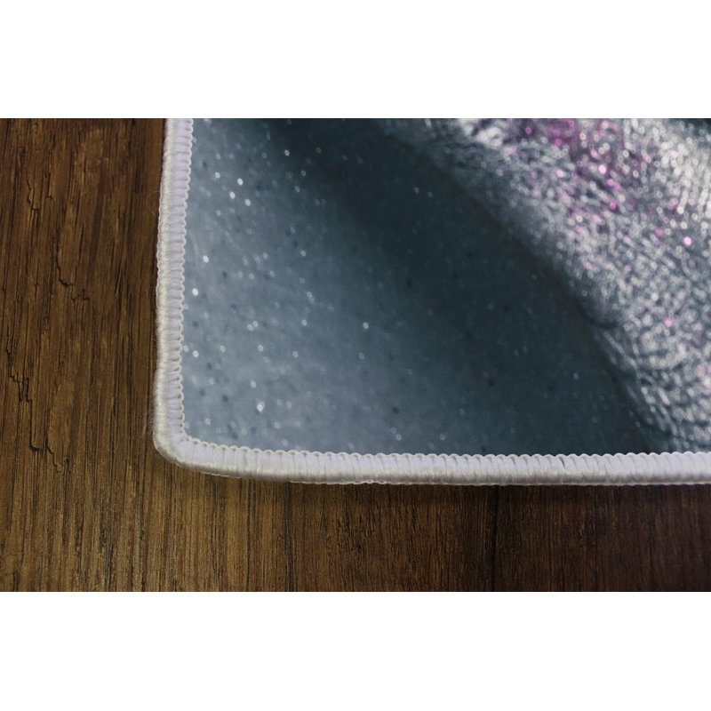 Elegant Hall Carpet, 3D Digital Print Design, 3.9 x 4.9 ft | 100% Polyester, Antibacterial, Non-Slip PVC Dot Underside, Pile Height: 0.04 in, Machine Washable, Perfect for Living Room & Entryway Decor