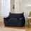 Grand fauteuil à billes en velours rembourré de mousse à mémoire de forme 