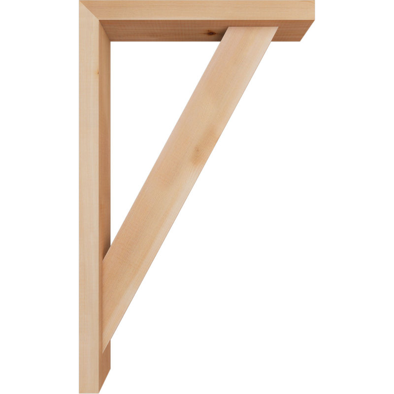 Traditional Block Bracket w/ Offset Brace, 30 x 18, 3 1/2"W Western Red Cedar (Smooth)