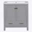 Meuble-lavabo gris 30 po avec lavabo simple et armoire encastrée Combo-1787345149