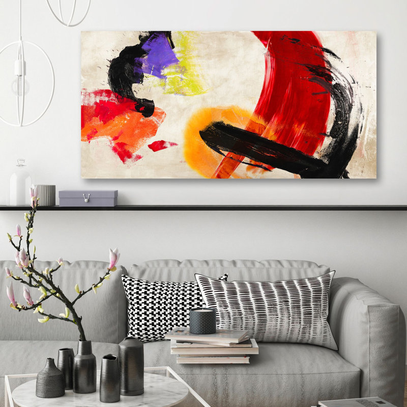 Ka-Boom 1 Piece Wrapped Canvas Painting, 50cm H x 100cm W x 4cm D