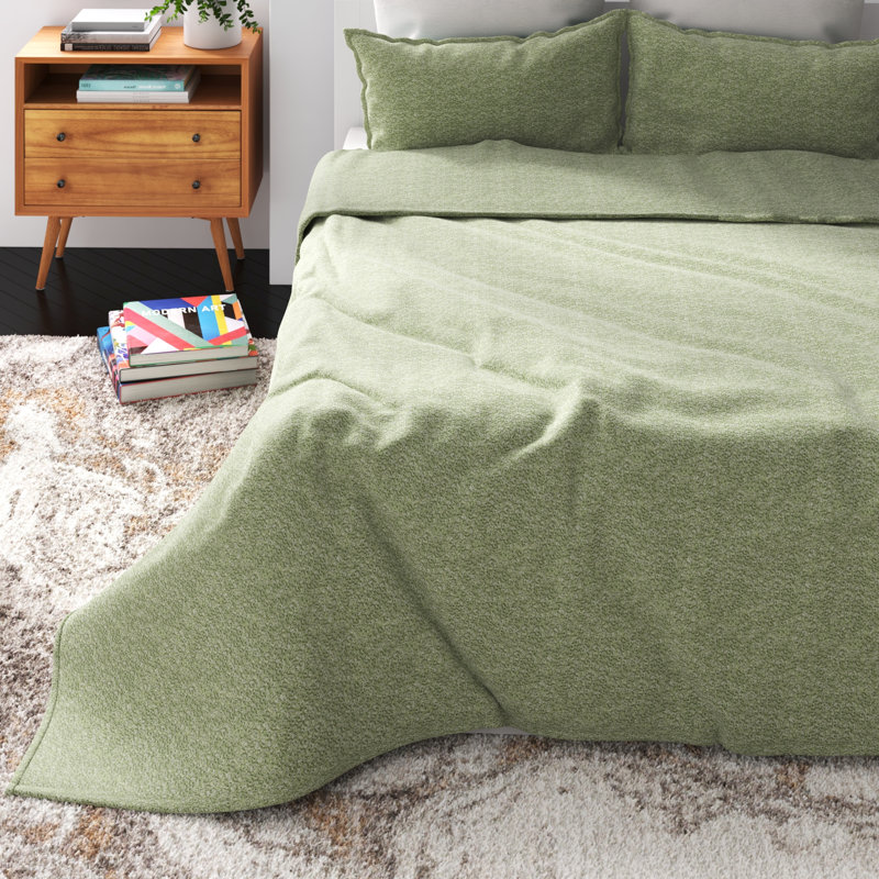 Couverture et taie décorative, Simple, Vert
