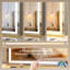 Miroir de maquillage lumineux 32 po x 22 po à DEL avec 3 modes de couleurs à intensité variable, contrôle à écran tactile, fixation murale ou de table, carré doré-1425186487-1425186493
