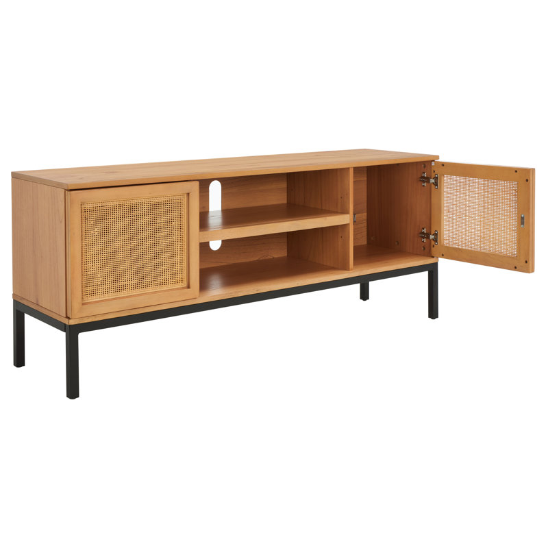 Prudhoe TV Stand for TVs up to 55", Natural/Black