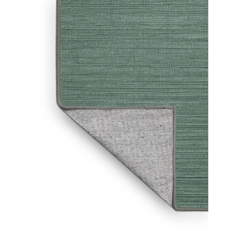 Machine Washable Solid Gray Area Rug, Round 3'