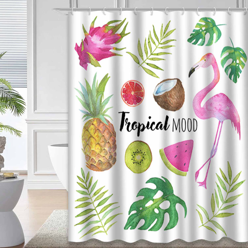 Rideau de douche Tropical, L 72 po x l 78 po