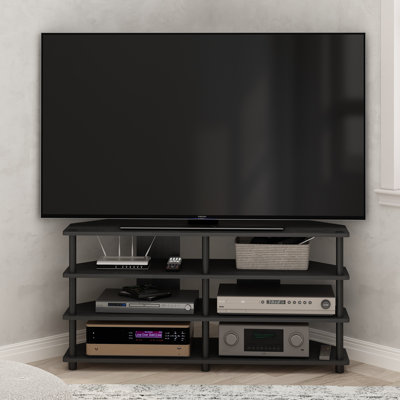 Sharee Easy Assembly 4-Tier Corner TV Stand for TV up to 55-Inch